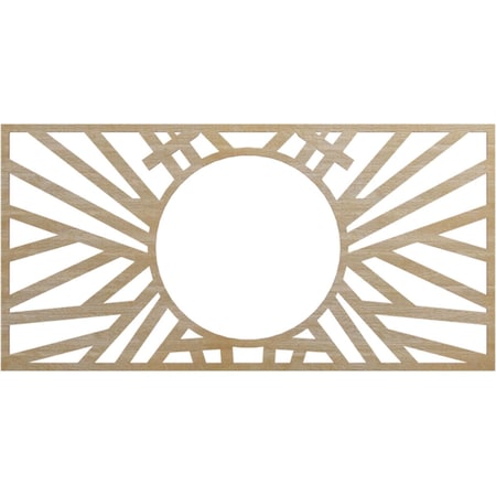 Ekena Millwork Hoover Wood Fretwork Pierced Ceiling Medallion, Birch, 28"W x 14"H x 10 3/8"ID x 1/4"T CMWP28X14X0250HOBI